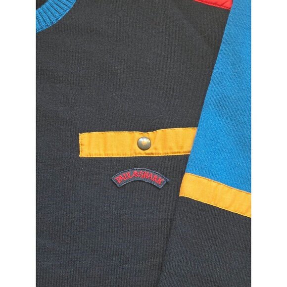 Paul & Shark Mens Colorblock Crew Neck Pullover Wool Blend Sweater Size 5 Large - Picture 2 of 7